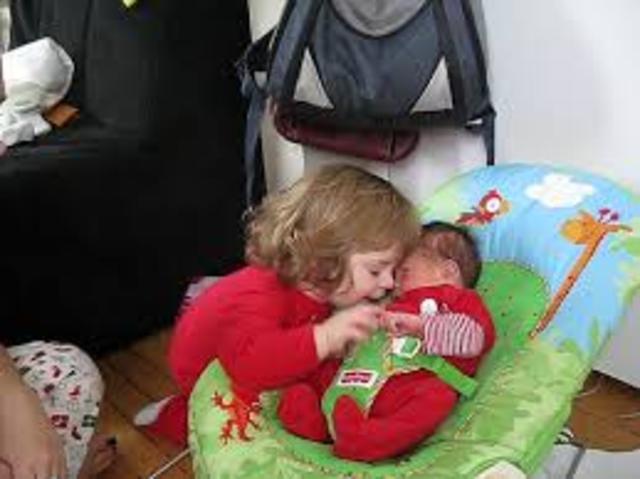 My first Christmas with a sibling