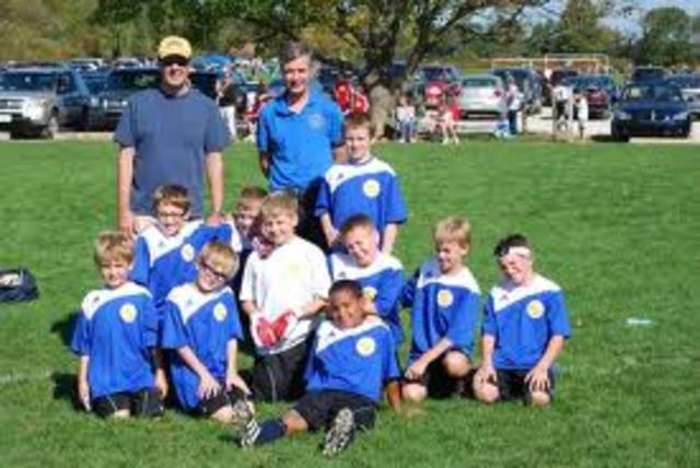 Started playing school soccer