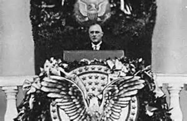 Roosevelt Delivers Inaugural Address
