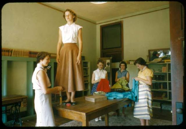 Clay County West Point High School Home Economics Classroom, Mississippi 1956