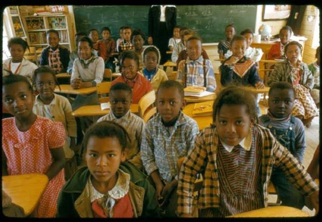 Jones County Friendship School, 1st and 2nd Grade Classroom, Mississippi 1956