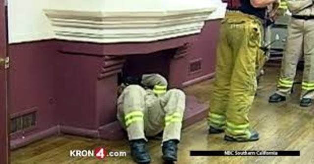 Dead man in fireplace