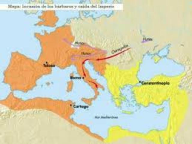 Caída del imperio romano de occidente