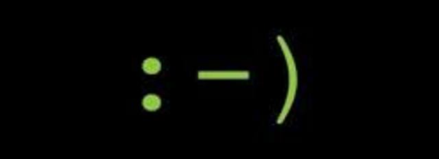 The first emoticon :-)