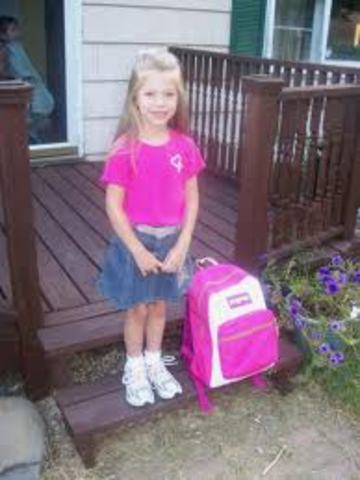 My first day of kindergarden