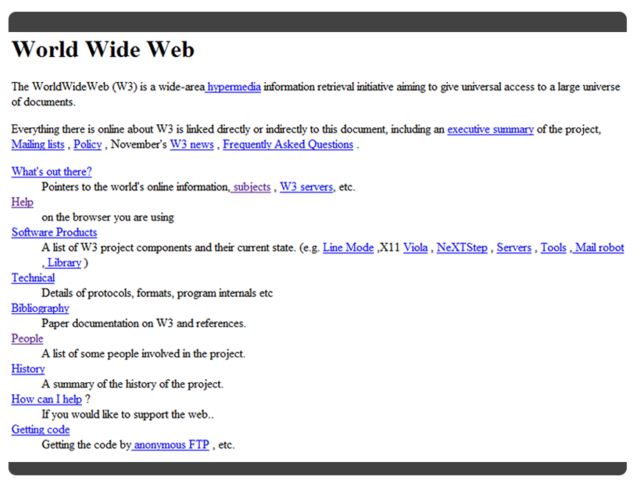 First web page created 1991