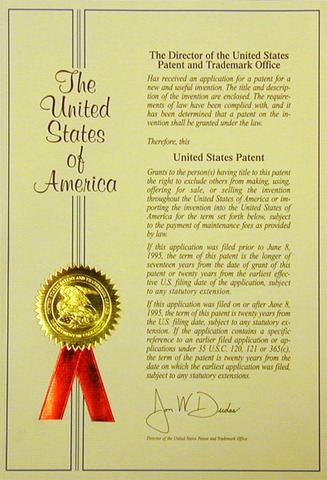 He recieves his first patent.
