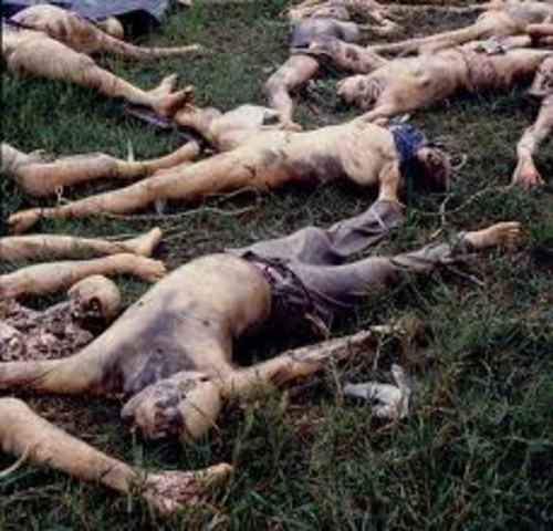 Beginning of Hutu and Tutsi Genocide in Rwanda