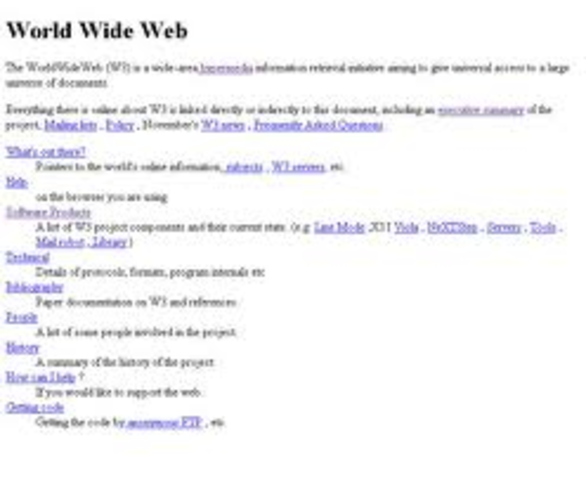 First web page created 1991
