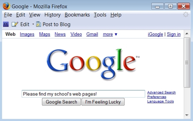 First web page created