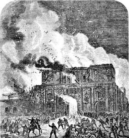 INCENCIO DE LA IGLESIA DE LA COMPAÑIA (1863)