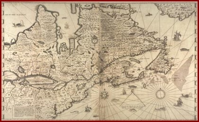 Champlain’s 1632 map of New France