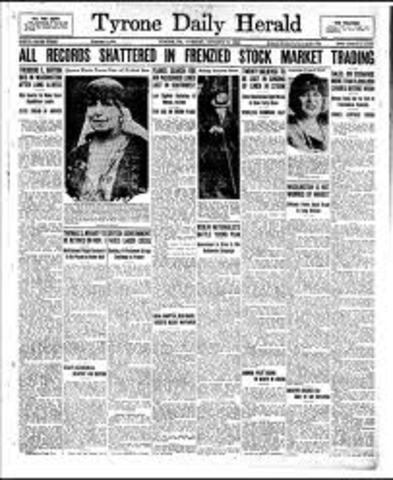 Stock Market Crach 1929