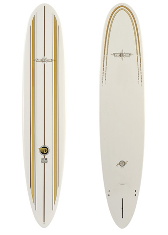 In the '50s, Hawaii's George Downing creates longboards: Shaved from polyurethane and finished in fiberglass, the narrow, lightweight boards are ideal for big-wave riding.