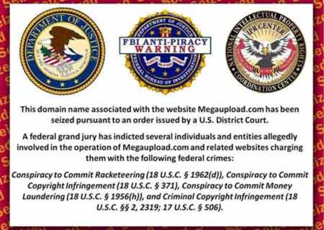 MegaUpload taken down