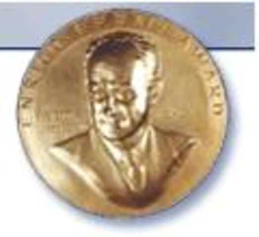 Awarded the Enrico Fermi Medal along with Hahn and Strassman