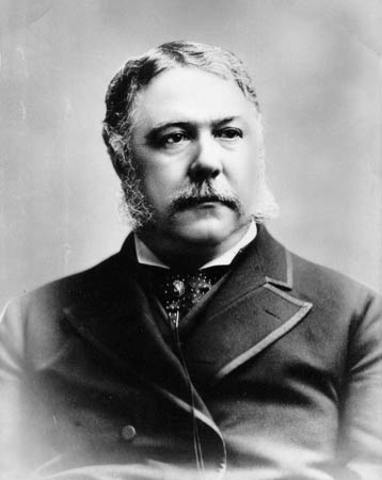 Chester A. Arthur, former president, died in New York City at the age of 57.