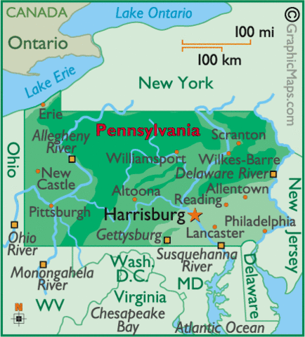 Pennsylvania is founded