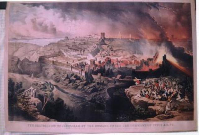 Destruction of second temple in Jerusalem 70 CE