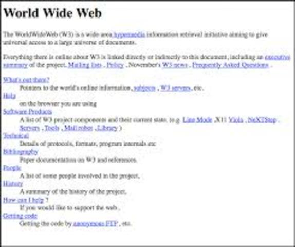First Web Page Created 1991