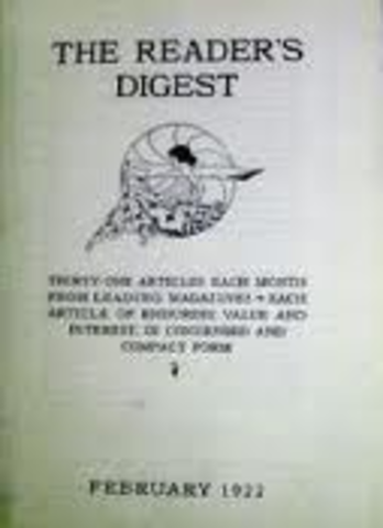 First Edition of Readers Digest Published