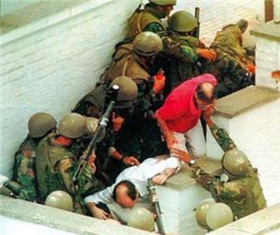 Liberación de los rehenes de la casa del Embajador