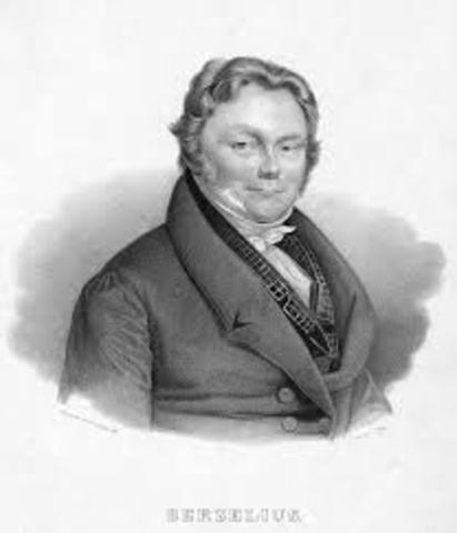 Zaproponowanie oznaczania pierwiastków za pomocą literowych symboli (stosowane do dziś)  przez J.J. Berzeliusa