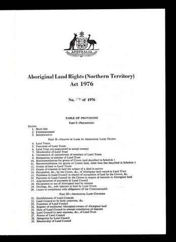 Aboriginal Land Rights Act 1976