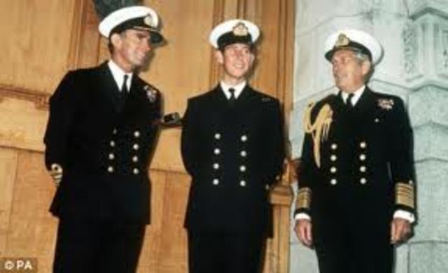 Prince Charles joins the Royal Navy