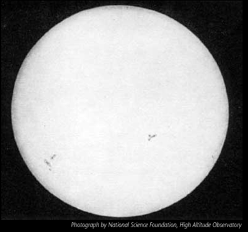 Primeira fotografia do Sol