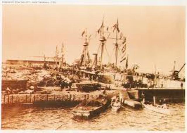 construccion del dique de talcahuano