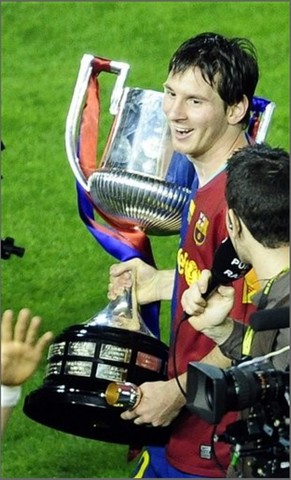 El Messi amb la copa del rei