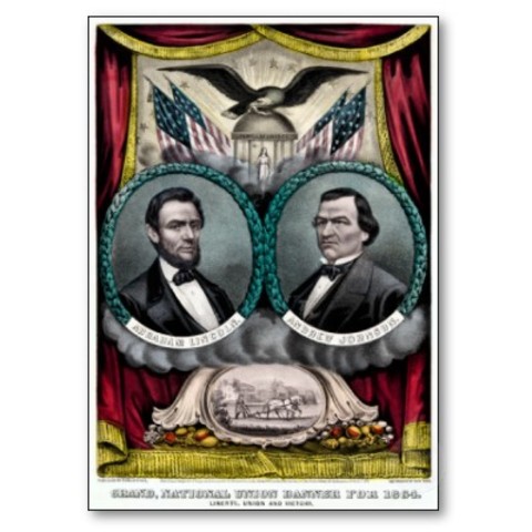Lincoln re-elected president of the United States