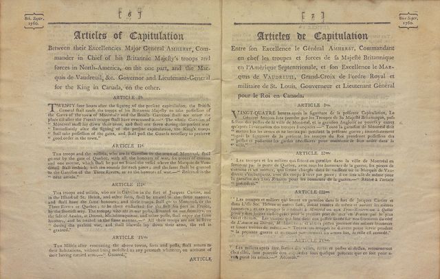 Article of capitulation was documented