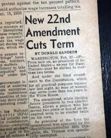 22nd Amendment Ratified