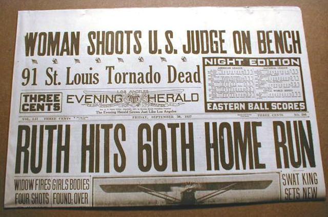 Babe Ruth makes the homerun record