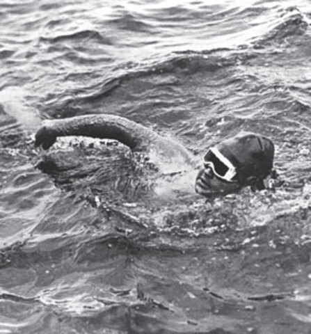 Gertrude Ederle becomes the first women to swim across the English Channel