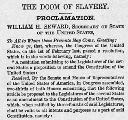 Abolishing Slavery ( State Legislature)