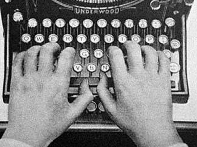 R.L. Stine typed all the time.