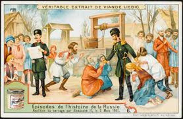 Czar Alexander II Emancipates the Serfs