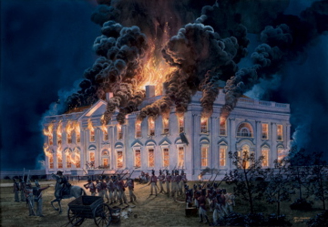 British overtake Washington D.C. and burn the Capitol and the White House