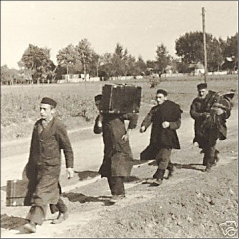 Jewish people flee everyone during the Holocast