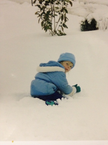 Jugué en la nieva por la primera vez.