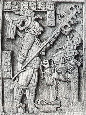 King Itzamnaaj B'alam II or the King Shield Jaguar the great becomes the king of Yaxchilan
