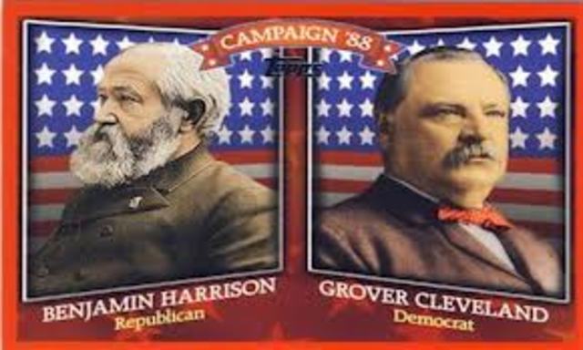 Benjamin Harrison defeats Grover Cleveland