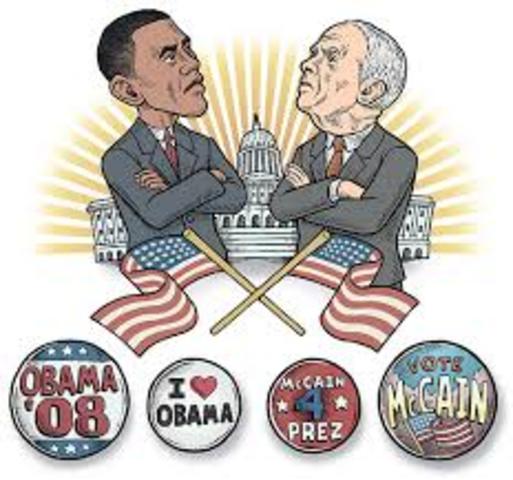 Barack Obama defeats John McCain