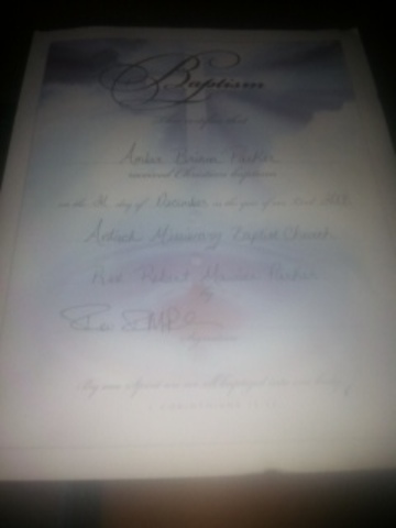 Me bautizaron en 2009.