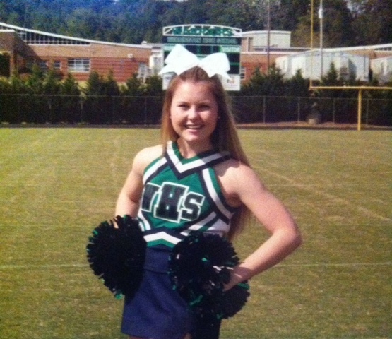 Hice las porristas del equipo universitario en 2013