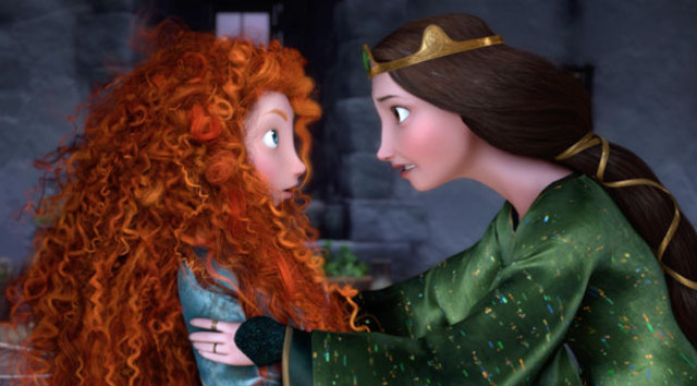 Merida returns and gives Elinor the spell