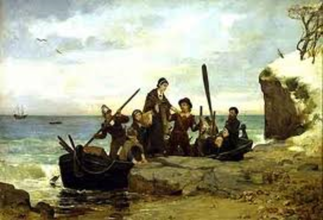 Pilgrims arrive at Cape Cod